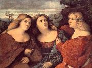 Palma Vecchio The Three Sisters (detail) dh china oil painting artist